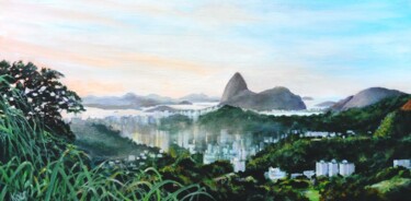 Pintura titulada "La baie de Rio" por Koen De Weerdt, Obra de arte original, Acrílico