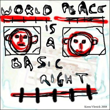 Digital Arts titled "world peace is a ba…" by Koen Vlerick, Original Artwork