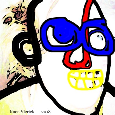 「FACE TO FACE 2」というタイトルのデジタルアーツ Koen Vlerickによって, オリジナルのアートワーク