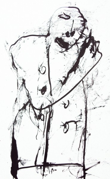 Peinture intitulée "CRYING MAN" par Koen Vlerick, Œuvre d'art originale