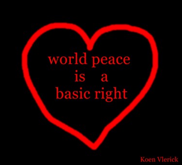 数字艺术 标题为“WORLD PEACE IS A BA…” 由Koen Vlerick, 原创艺术品