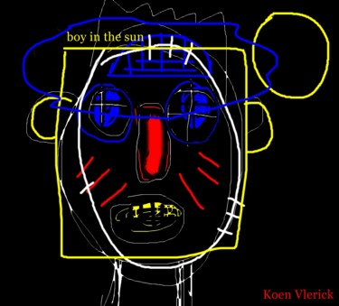 Цифровое искусство под названием "BOY IN THE SUN" - Koen Vlerick, Подлинное произведение искусства