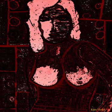 Arte digitale intitolato "RED GIRL" da Koen Vlerick, Opera d'arte originale