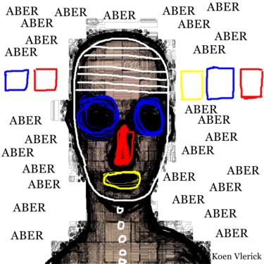 Digitale Kunst getiteld "ABER" door Koen Vlerick, Origineel Kunstwerk, Foto Montage