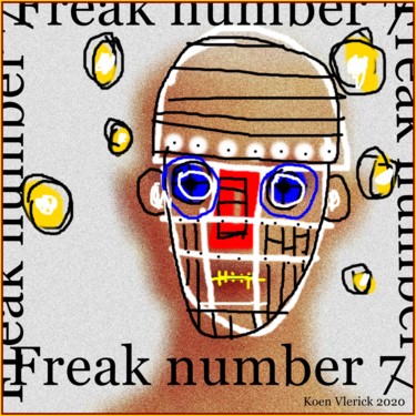 Цифровое искусство под названием "Freak number 7" - Koen Vlerick, Подлинное произведение искусства, 2D Цифровая Работа