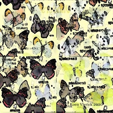 Digitale Kunst getiteld "Butterflies 2020" door Koen Vlerick, Origineel Kunstwerk, 2D Digital Work