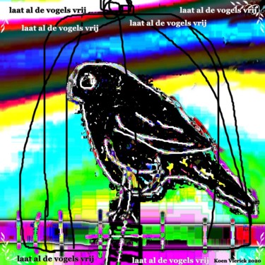 Digitale Kunst mit dem Titel "laat al de vogels v…" von Koen Vlerick, Original-Kunstwerk, 2D digitale Arbeit