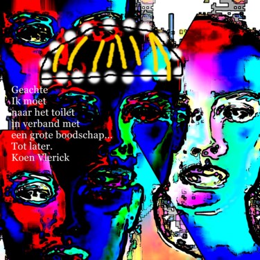 Digitale Kunst getiteld "Geachte Ik moet naa…" door Koen Vlerick, Origineel Kunstwerk, 2D Digital Work
