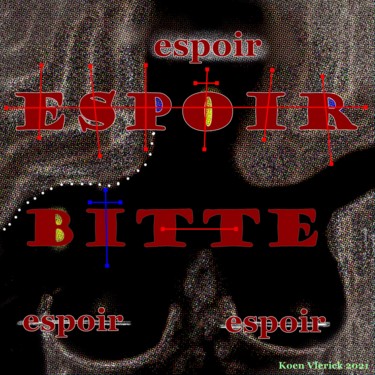 数字艺术 标题为“ESPOIR BITTE” 由Koen Vlerick, 原创艺术品, 2D数字工作