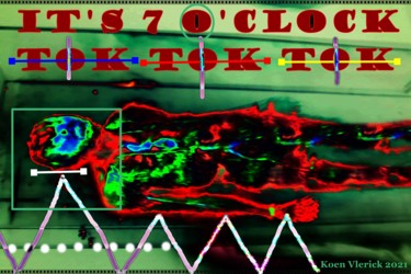 Arte digitale intitolato "TOK TOK TOK" da Koen Vlerick, Opera d'arte originale, Lavoro digitale 2D