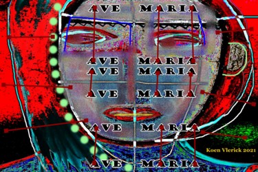 Digitale Kunst mit dem Titel "AVE MARIA" von Koen Vlerick, Original-Kunstwerk, 2D digitale Arbeit