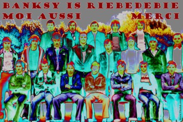 제목이 "BANKSY IS RIEBEDEBIE"인 디지털 아트 Koen Vlerick로, 원작, 2D 디지털 작업