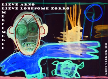 「LONESOME ZORRO」というタイトルのデジタルアーツ Koen Vlerickによって, オリジナルのアートワーク, 2Dデジタルワーク