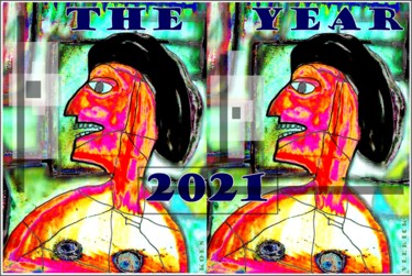 Digital Arts titled "THE YEAR 2021" by Koen Vlerick, Original Artwork, 2D Digital Work