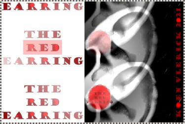 Arte digitale intitolato "THE RED EARRING" da Koen Vlerick, Opera d'arte originale, Lavoro digitale 2D