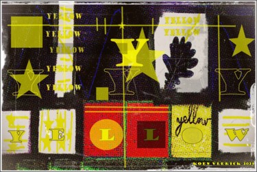Artes digitais intitulada "YELLOW" por Koen Vlerick, Obras de arte originais, Trabalho Digital 2D