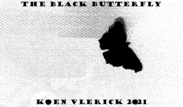 Digitale Kunst mit dem Titel "THE BLACK BUTTERFLY" von Koen Vlerick, Original-Kunstwerk, 2D digitale Arbeit