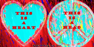 Digital Arts titled "HEART HEAD" by Koen Vlerick, Original Artwork, 2D Digital Work