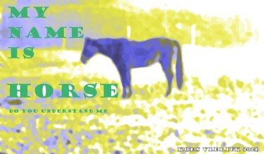 Grafika cyfrowa / sztuka generowana cyfrowo zatytułowany „HORSE DEURLE” autorstwa Koen Vlerick, Oryginalna praca, 2D praca c…