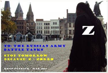 「Z = ZORRO」というタイトルのデジタルアーツ Koen Vlerickによって, オリジナルのアートワーク, 2Dデジタルワーク
