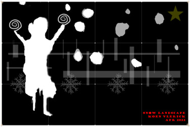Arts numériques intitulée "SNOW LANDSCAPE" par Koen Vlerick, Œuvre d'art originale, Travail numérique 2D