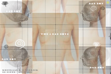 Digitale Kunst mit dem Titel "THE 4 BAD BOYS" von Koen Vlerick, Original-Kunstwerk, 2D digitale Arbeit