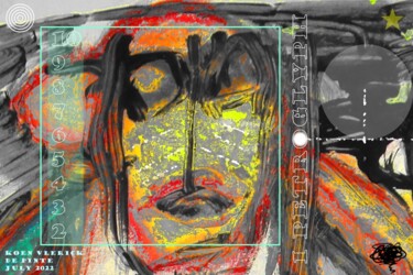 Arte digital titulada "1 PETROGLYPH" por Koen Vlerick, Obra de arte original, Trabajo Digital 2D