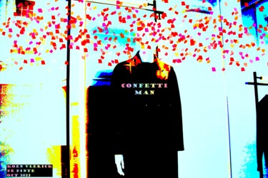 Arts numériques intitulée "CONFETTI MAN" par Koen Vlerick, Œuvre d'art originale, Travail numérique 2D