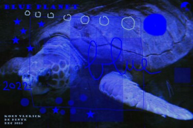 Digital Arts titled "BLUE P" by Koen Vlerick, Original Artwork, 2D Digital Work