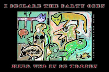 Цифровое искусство под названием "THE PARTY" - Koen Vlerick, Подлинное произведение искусства, 2D Цифровая Работа