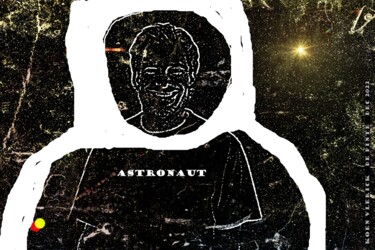 「ASTRONAUT WITH BIG…」というタイトルのデジタルアーツ Koen Vlerickによって, オリジナルのアートワーク, 2Dデジタルワーク