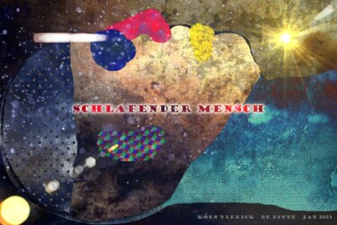 Digitale Kunst mit dem Titel "SCHLAFENDER MENSCH" von Koen Vlerick, Original-Kunstwerk, 2D digitale Arbeit