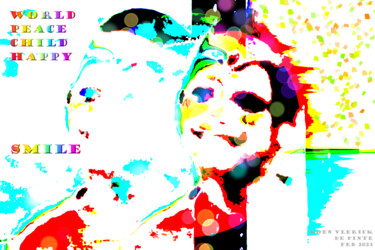 1 WORD 5 LETTERS SMILE Digitale Kunst getiteld "1 WORD 5 LETTERS SM…" door Koen Vlerick, Origineel Kunstwerk, 2D Digital Work