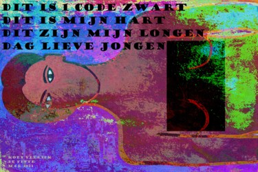 Digital Arts titled "1 CODE ZWART" by Koen Vlerick, Original Artwork, 2D Digital Work