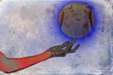Artes digitais intitulada "THE HAND WITH MOTHE…" por Koen Vlerick, Obras de arte originais, Trabalho Digital 2D