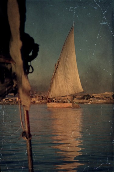 Photography titled "Felouque sur le Nil" by Patrick Koenig, Original Artwork, Analog photography