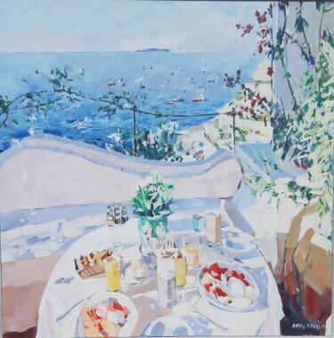 Peinture intitulée "Breakfast" par Anastasija, Œuvre d'art originale, Huile