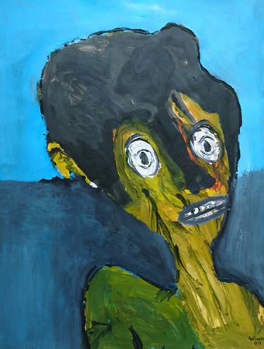 Peinture intitulée "Emotive" par Apollinaire Gbeteglo, Œuvre d'art originale, Acrylique