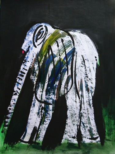 Peinture intitulée "Sans défense" par Apollinaire Gbeteglo, Œuvre d'art originale, Acrylique