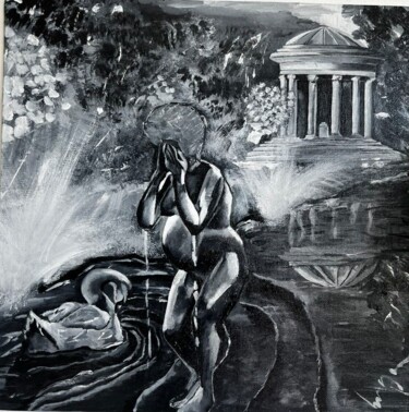 Картина под названием "Le jardin" - Koffin’S Bryan Houessou, Подлинное произведение искусства, Акрил Установлен на Другая же…