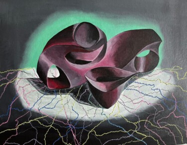 Peinture intitulée "L’artéfact" par Koffin’S Bryan Houessou, Œuvre d'art originale, Acrylique Monté sur Autre panneau rigide