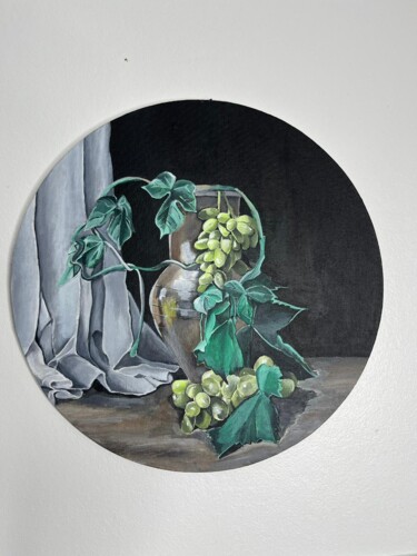 Painting titled "La vigne" by Koffin’S Bryan Houessou, Original Artwork, Acrylic Mounted on Other rigid panel