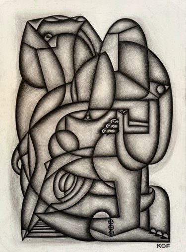Dibujo titulada "Unsheltering of the…" por Kerry O. Furlani, Obra de arte original, Carbón