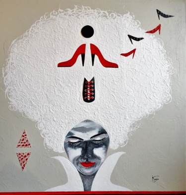 Peinture intitulée "DREAM OF WOMAN" par Kogan, Œuvre d'art originale, Acrylique