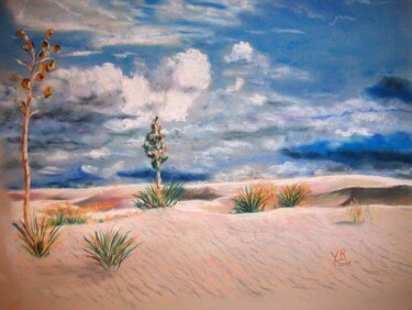 Disegno intitolato "désert désertique!!" da Koki, Opera d'arte originale, Altro
