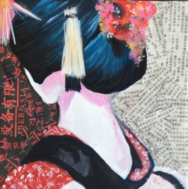 Peinture intitulée "Geisha 2" par Koki, Œuvre d'art originale, Acrylique