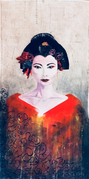 Painting titled "KAKEMONO 1" by Koki, Original Artwork, Acrylic