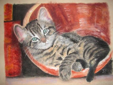 Tekening getiteld "mini cat" door Koki, Origineel Kunstwerk