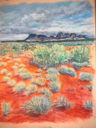 Drawing titled "désert australien" by Koki, Original Artwork, Other