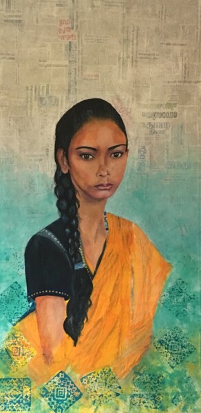 Painting titled "ANUSHA" by Koki, Original Artwork, Acrylic